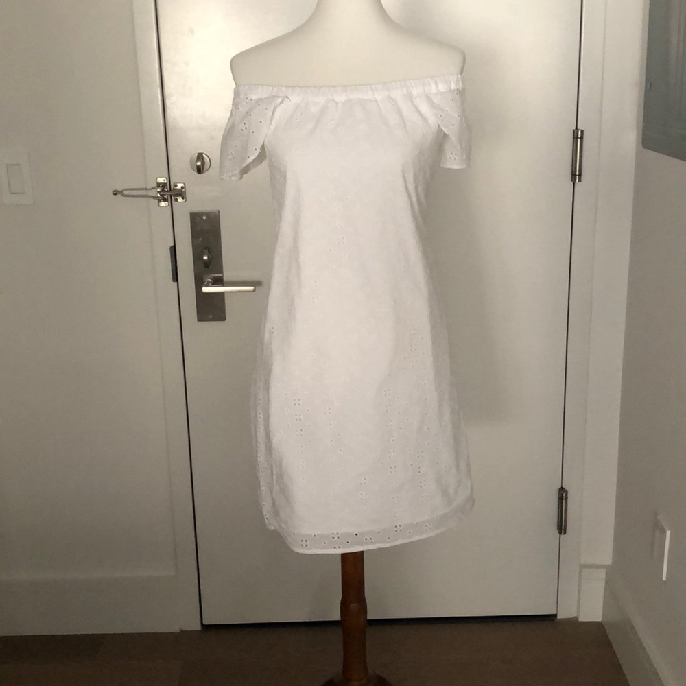 J Crew Islet Off the Shoulder Cotton Sundress
